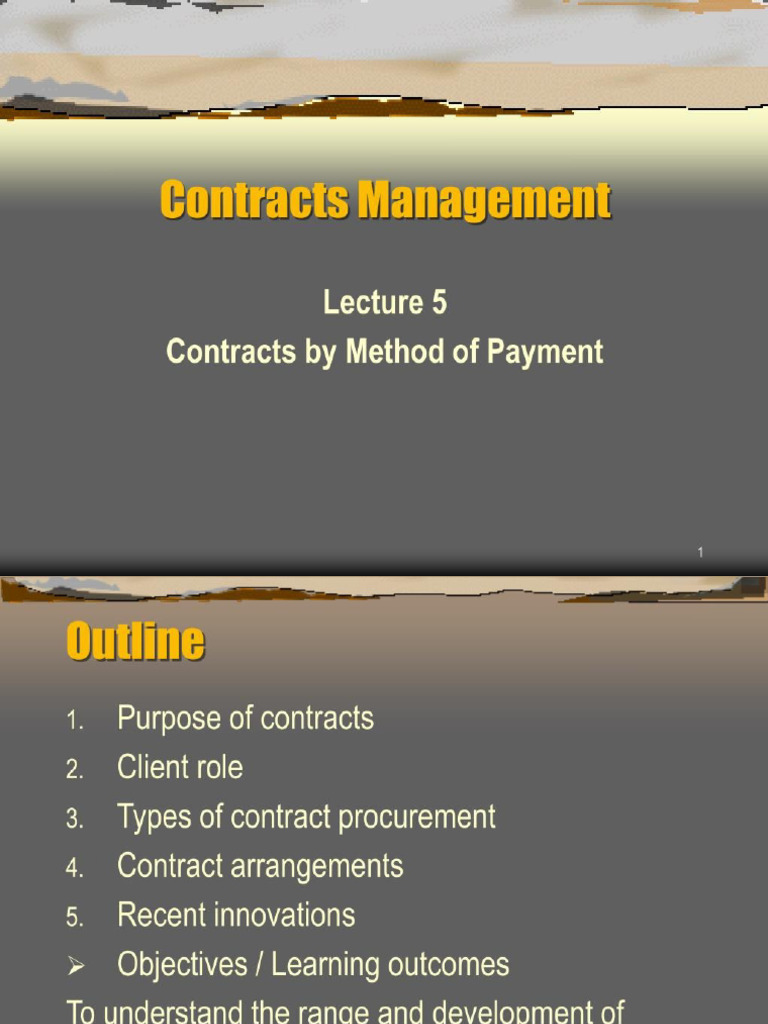 Contracts Managment | PDF