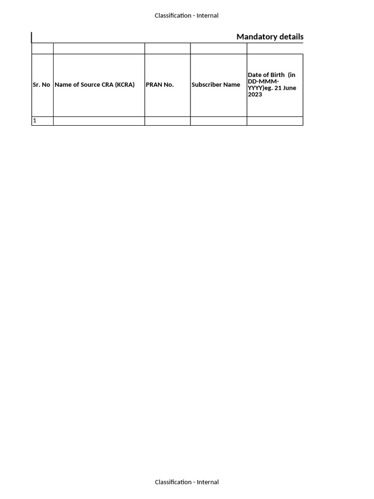 NSDL CRA Inter-CRA Form Details | PDF