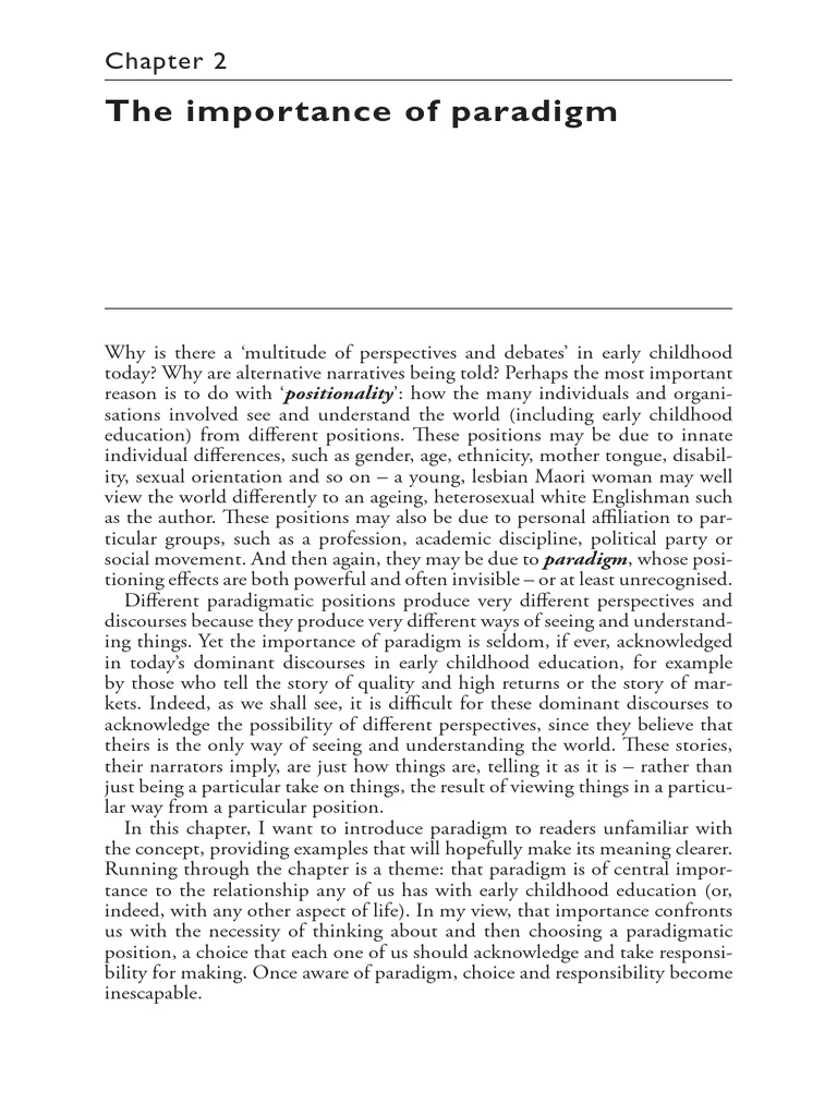 Understanding Paradigms in Early Childhood | PDF | Positivism | Science