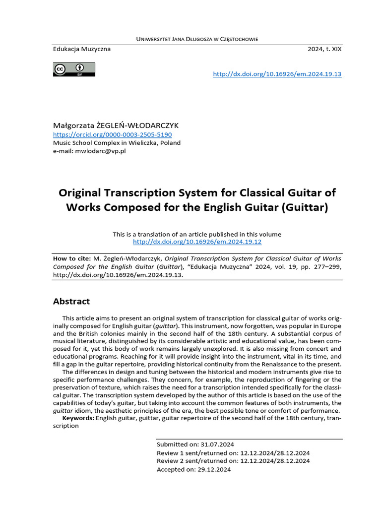 Transcribing Guittar for Classical Guitar | PDF | Guitars | String ...