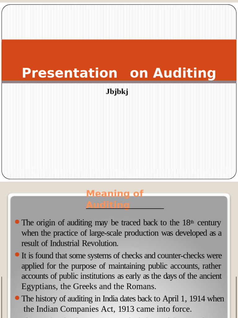 Overview of Auditing Principles | PDF | Audit | Internal Audit