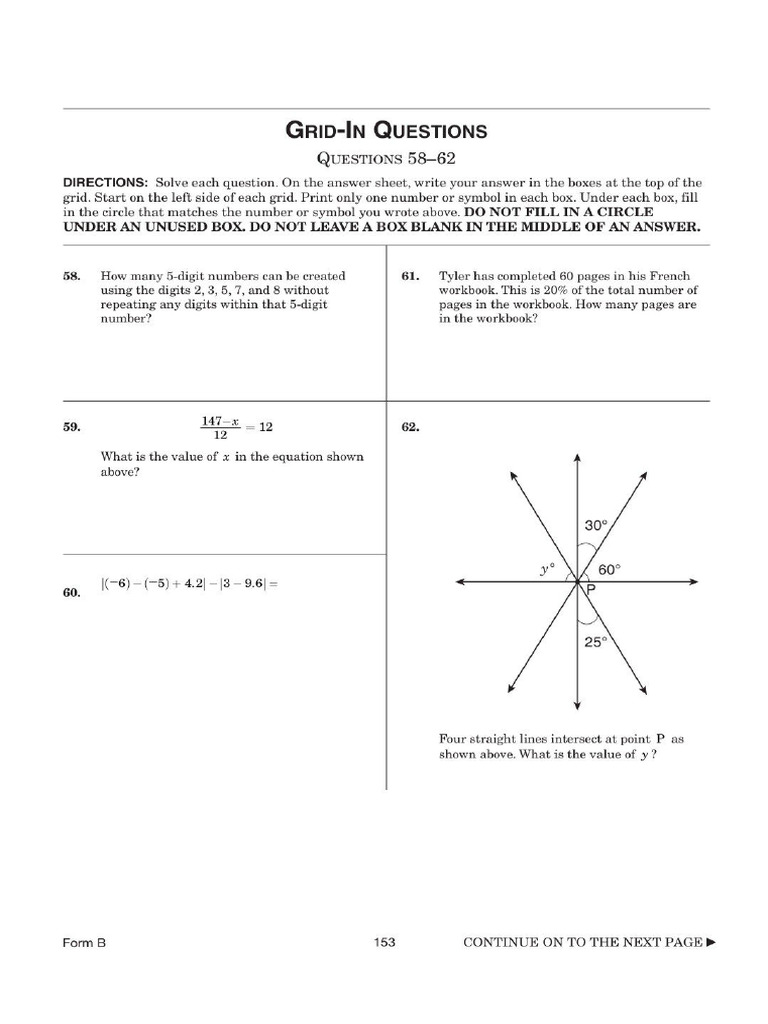SHSAT Practical Test 2019 Form B | PDF