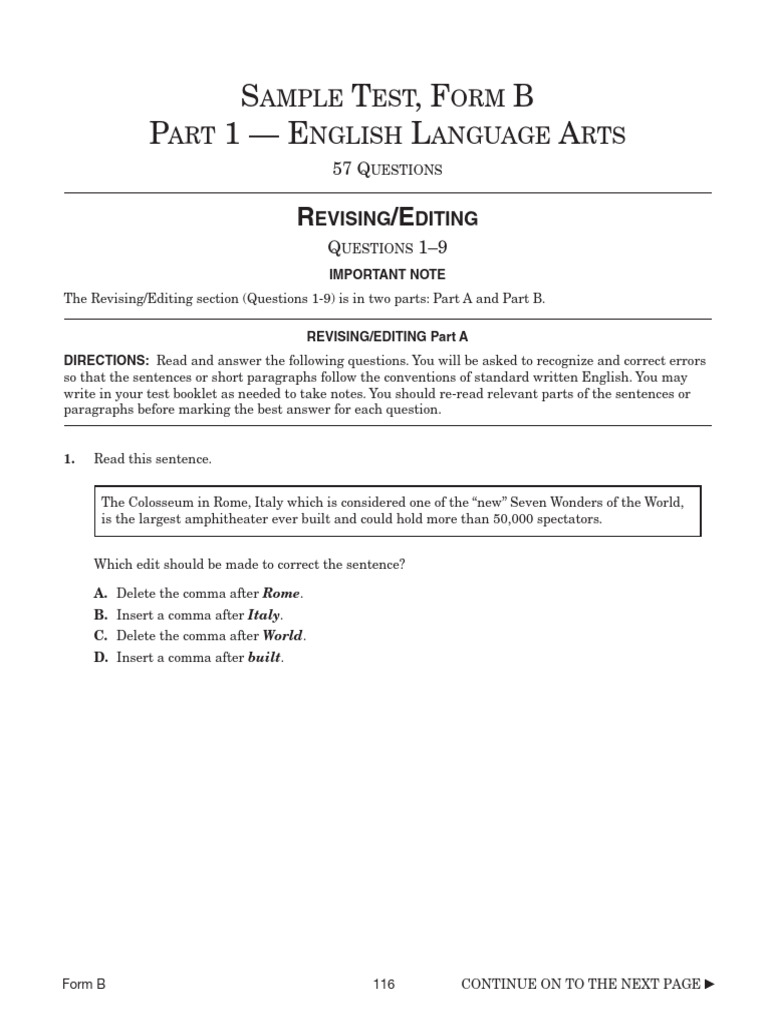 Revising and Editing English Test Form B | PDF | Archaeology | Libraries