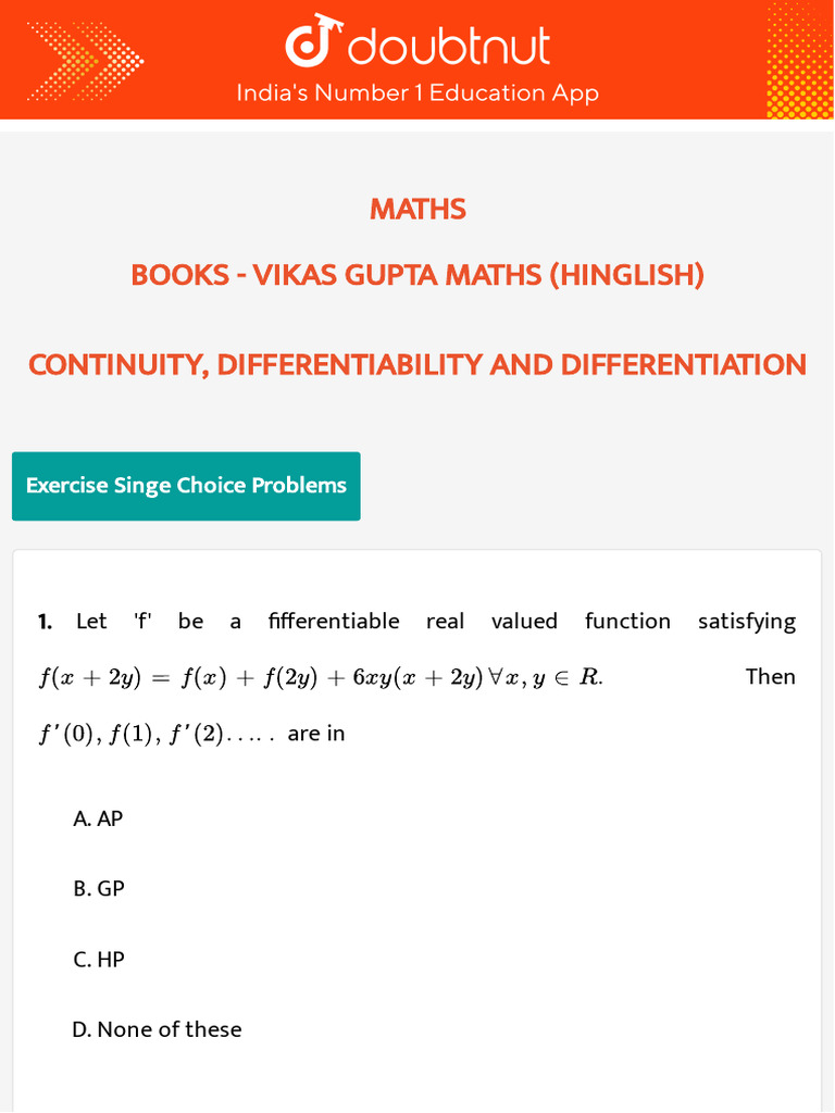 Books Doubtnut Question Bank | PDF | Function (Mathematics ...