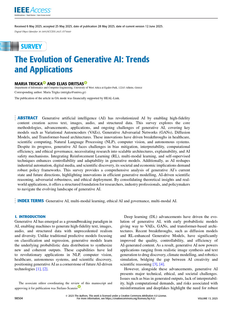 Trends and Applications of Generative AI | PDF | Artificial ...