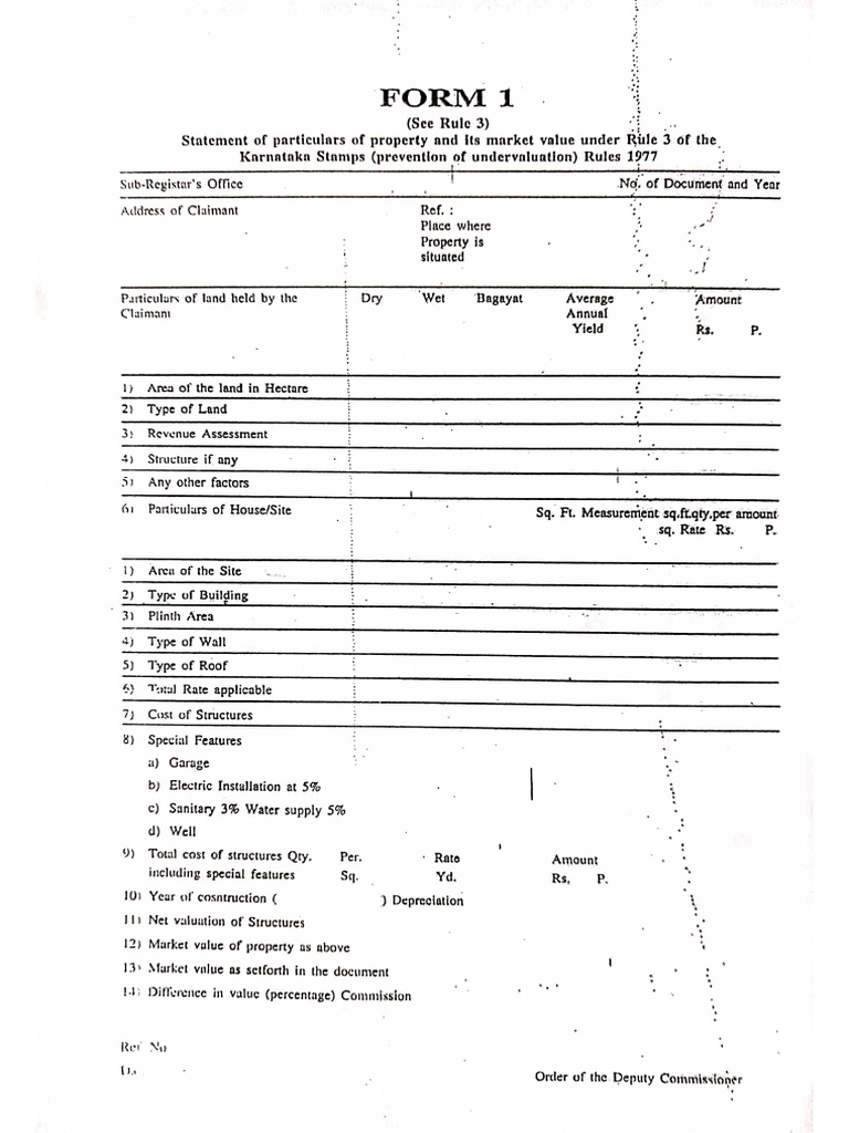 Registration Affidavit Form Karnataka | PDF