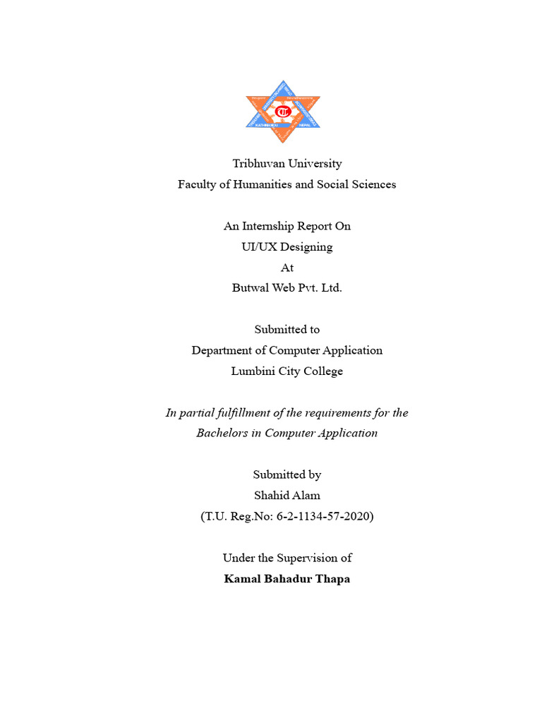 UI/UX Internship Report at Butwal Web | PDF | Usability | User Interface