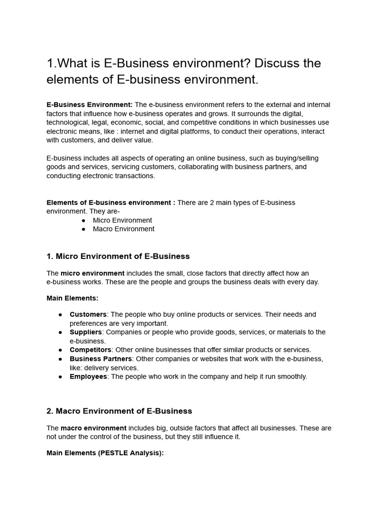 E-Business Environment Overview | PDF | E Government | E Commerce