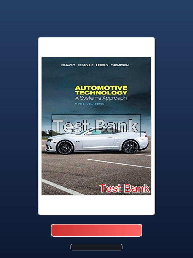 Complete Bundle Automotive Technology A Systems Approach Canadian 3rd ...