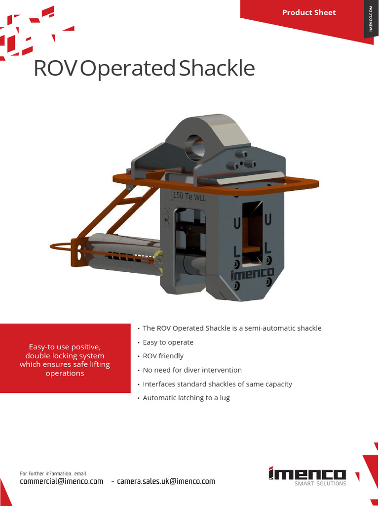ROV Operated Shackle Specifications | PDF