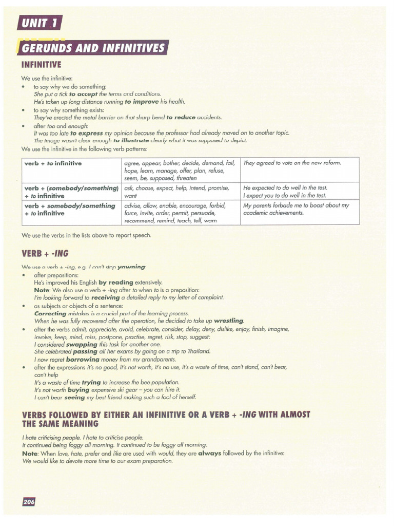 Gerunds and Infinitives | PDF