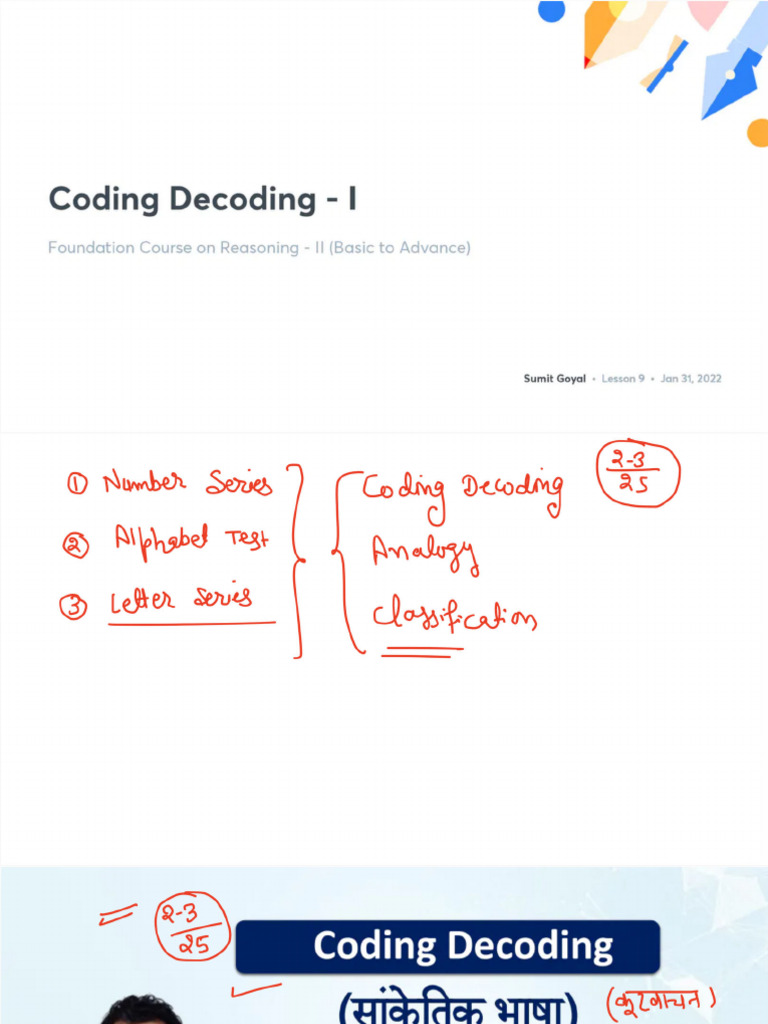 Coding Decoding - I With Anno 1718092968951 | PDF