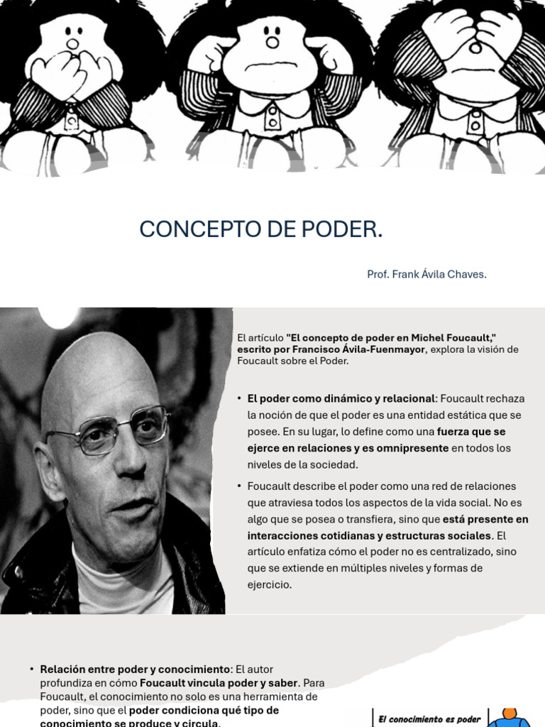 Poder y conocimiento en educación Foucault | PDF | Michel Foucault ...