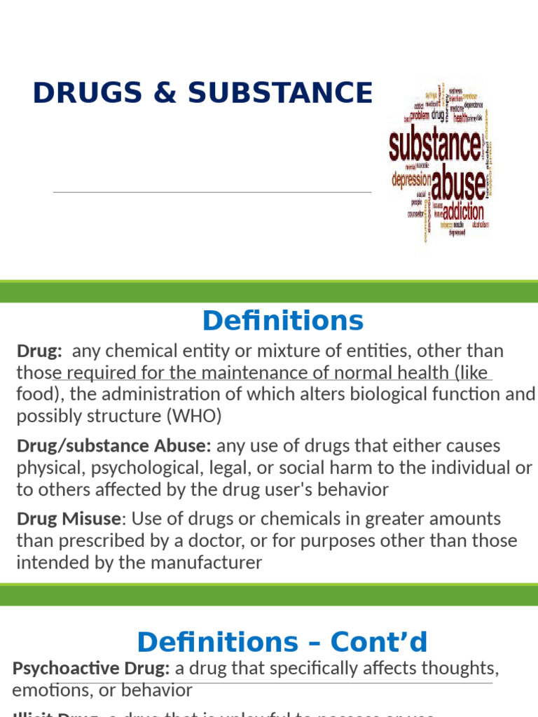 Drugs and Substance Abuse PART 3 | PDF | Substance Abuse | Substance ...