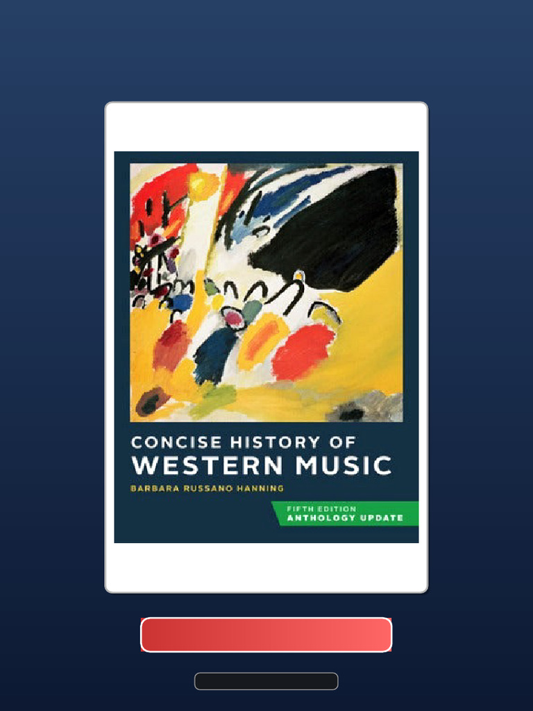 Concise History of Western Music 5th Edition Anthology