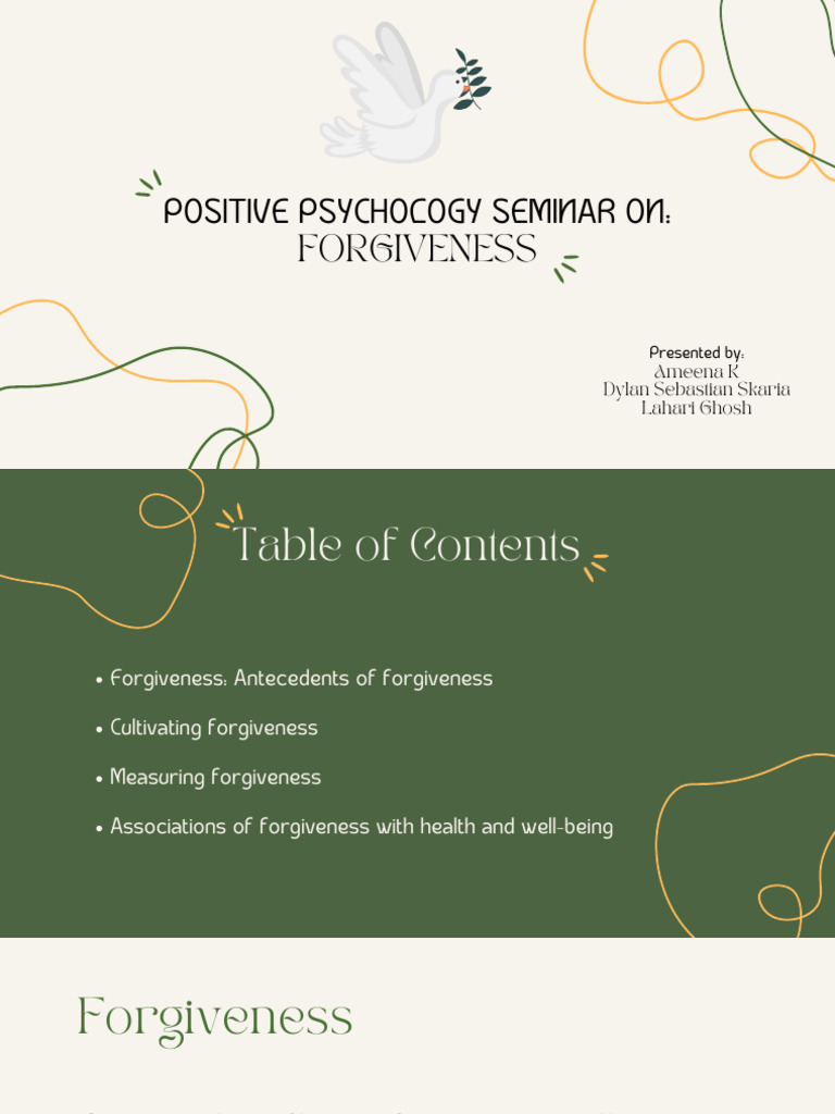 Forgiveness: Key Concepts and Benefits | PDF | Forgiveness | Stress ...