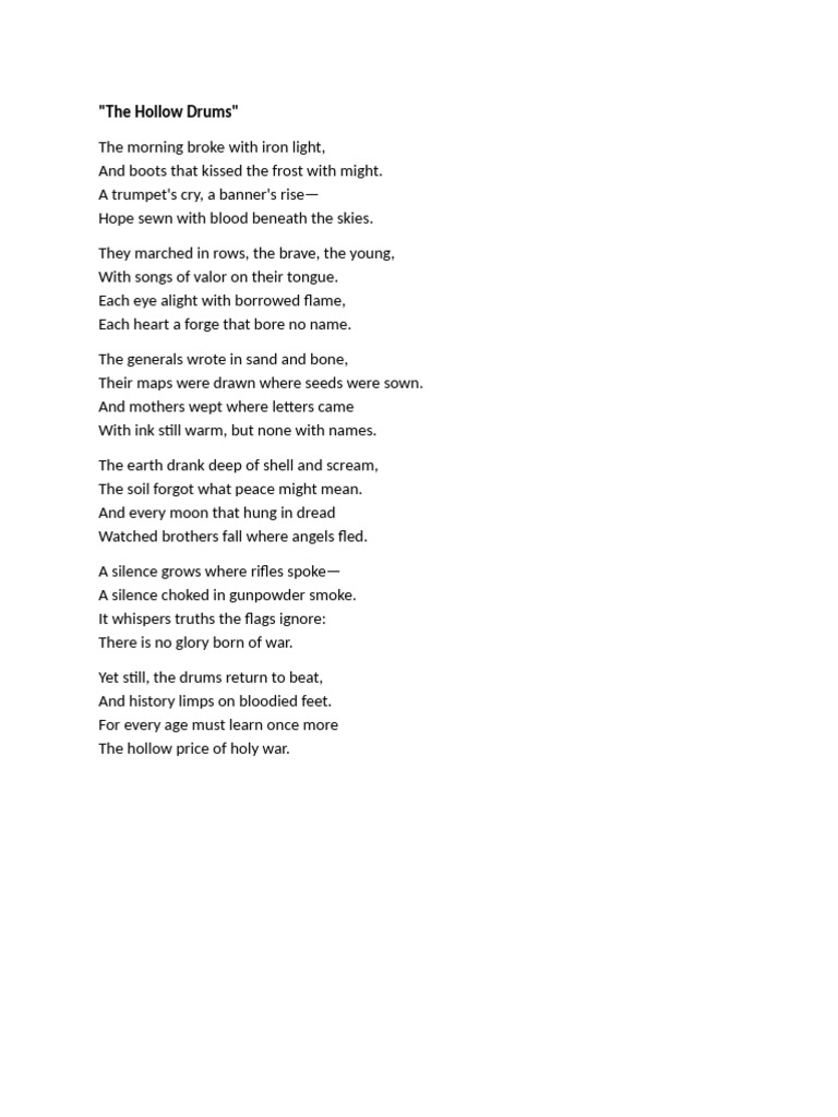 The Hollow Price of War | PDF