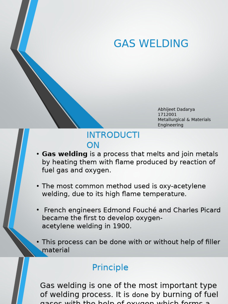 Gas Welding | PDF | Construction | Welding