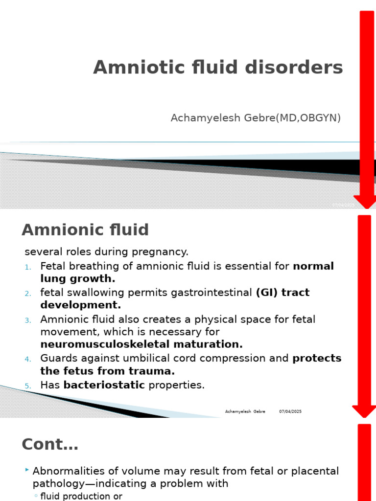 Amniotic Fluid Disorders in Pregnancy | PDF | Fetus | Childbirth