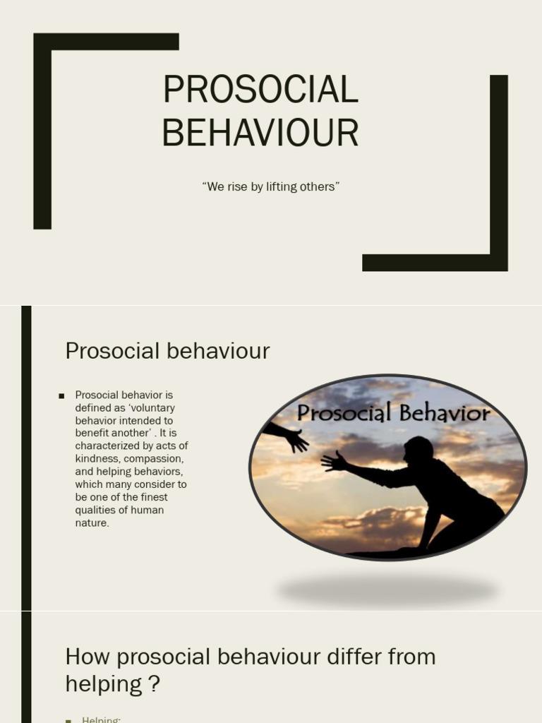 Understanding Prosocial Behaviour | PDF | Empathy | Altruism