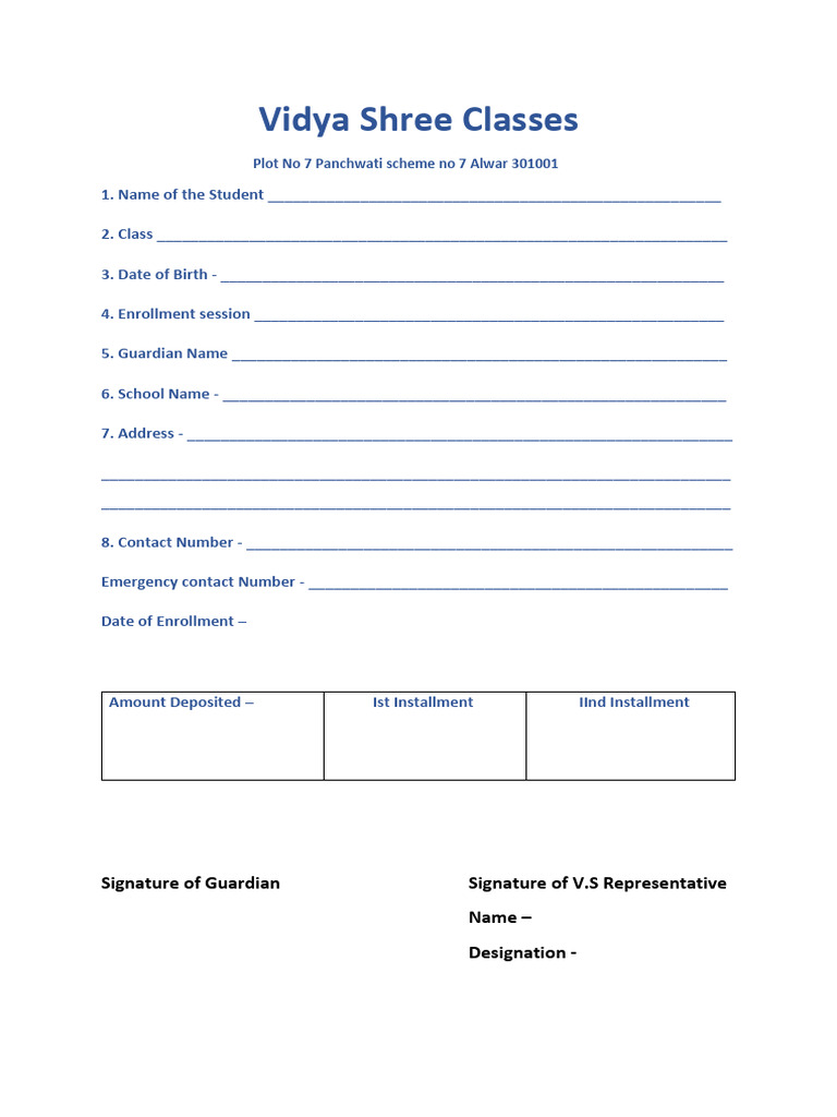 Registration Form | PDF
