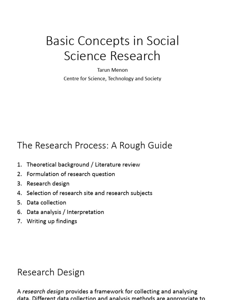RM-Basic Concepts in Social Science Research | PDF | Sampling ...