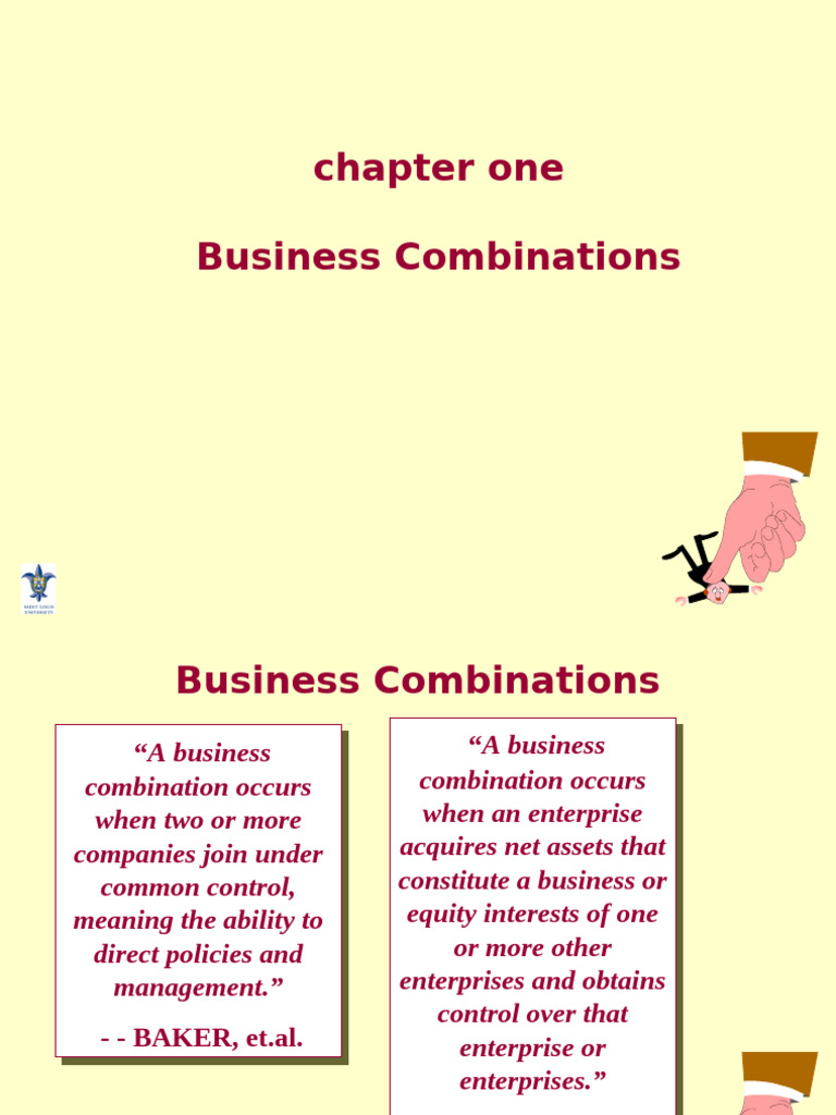 Chapter One Business Combin | PDF | Fair Value | Goodwill (Accounting)