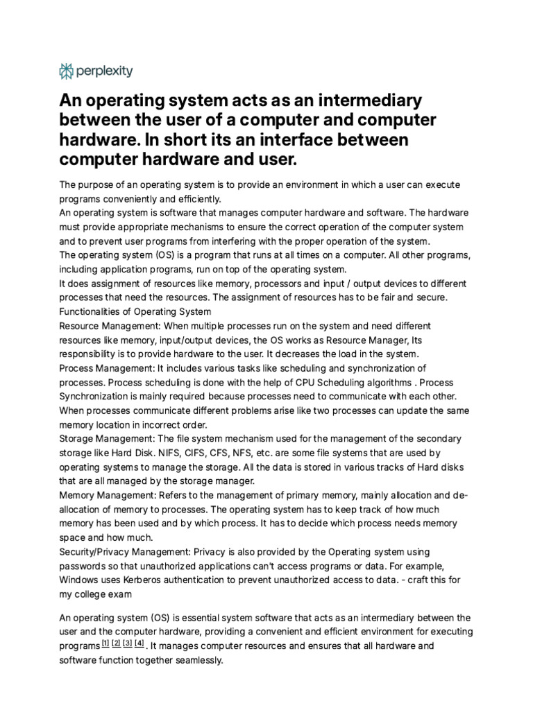 Understanding Operating System Basics | PDF | Operating System ...