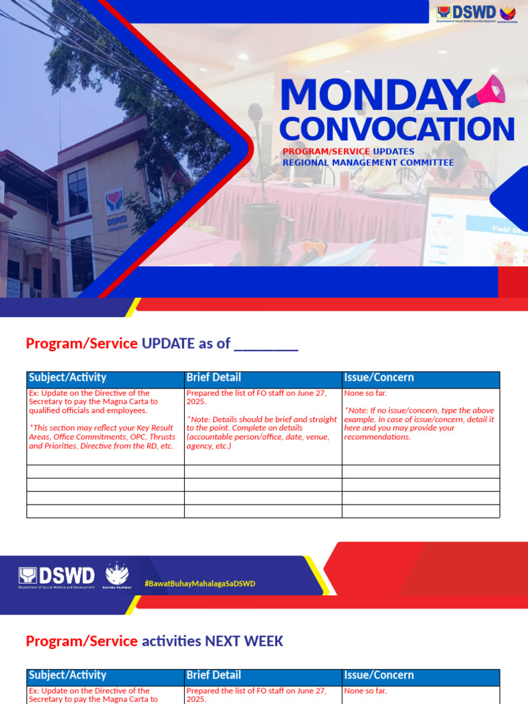 Monday Convocation Updates | PDF