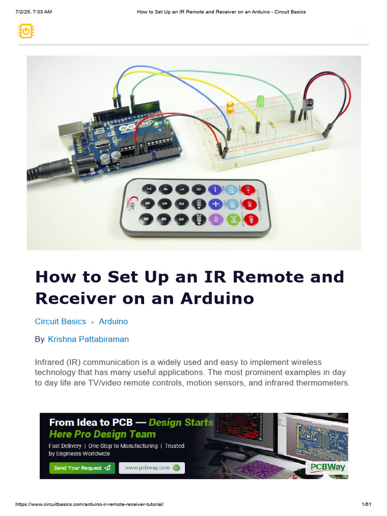 Arduino IR Remote Setup Guide | PDF | Infrared | Modulation