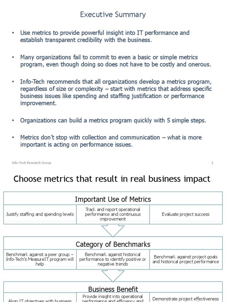 IT Benchmarking Metrics for Success | PDF | Benchmarking | Business