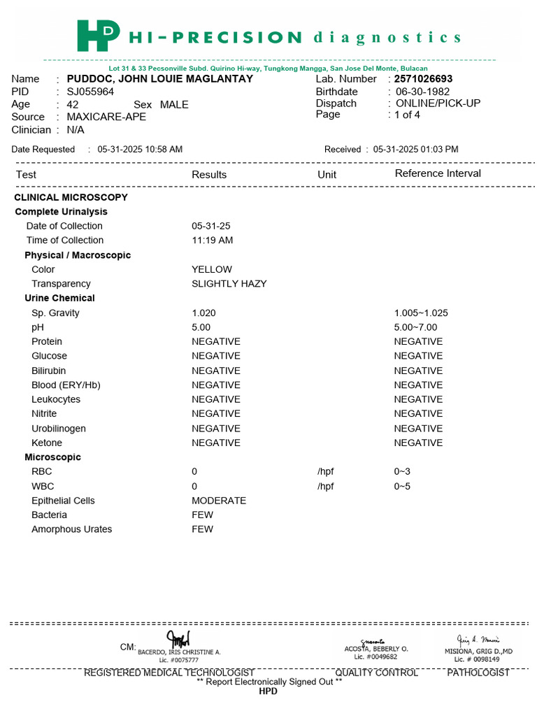 Lab SJ055964 2571026693 | PDF | Medical Specialties | Blood