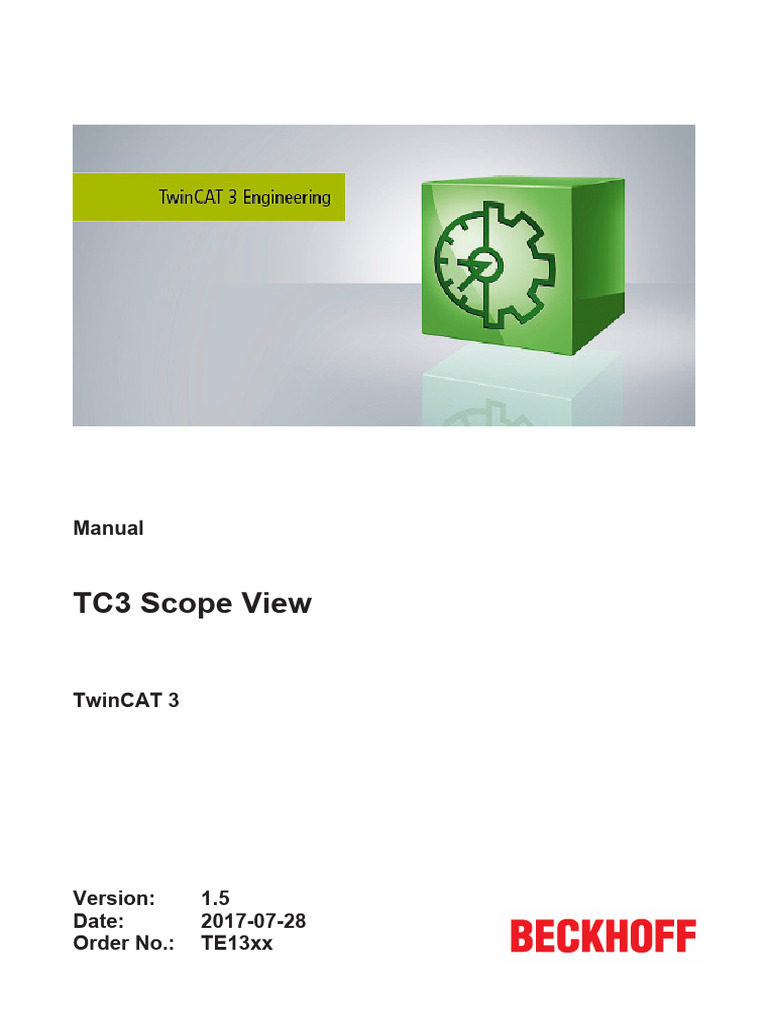 TwinCAT 3 Scope View Manual | PDF | Scope (Computer Science) | Patent