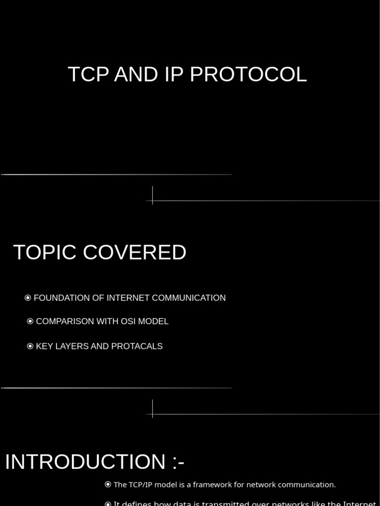 TCP Ip Presentatationvcdvdv | PDF | Internet Protocol Suite | Osi Model