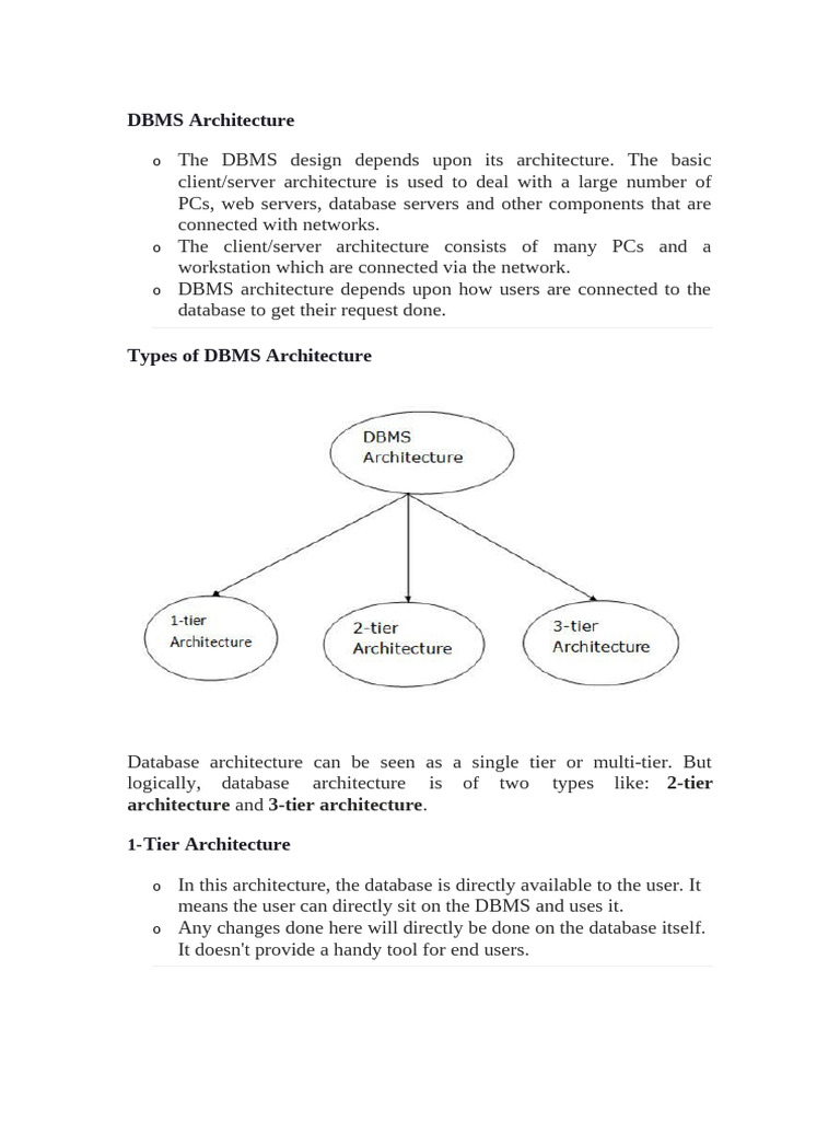 Database Architectures | PDF | Databases | Client–Server Model