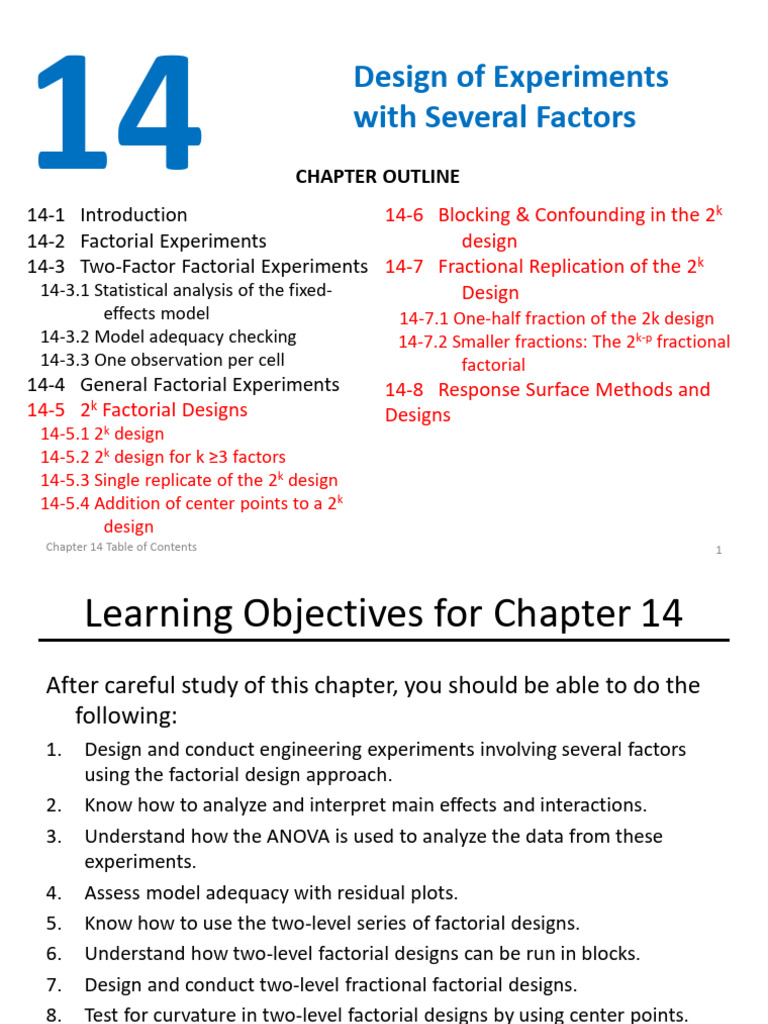Factorial Design of Experiments Guide | PDF | Analysis Of Variance ...