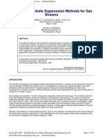 Selection of Hydrate Suppression Methods for Gas Streams