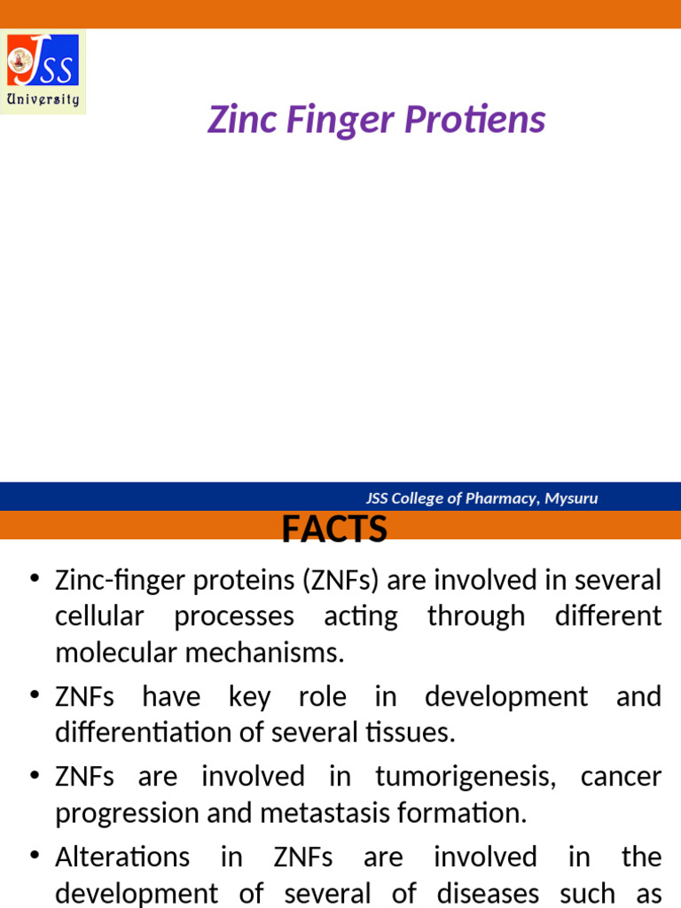 Role of Zinc Finger Proteins in Health | PDF | Cellular Differentiation ...