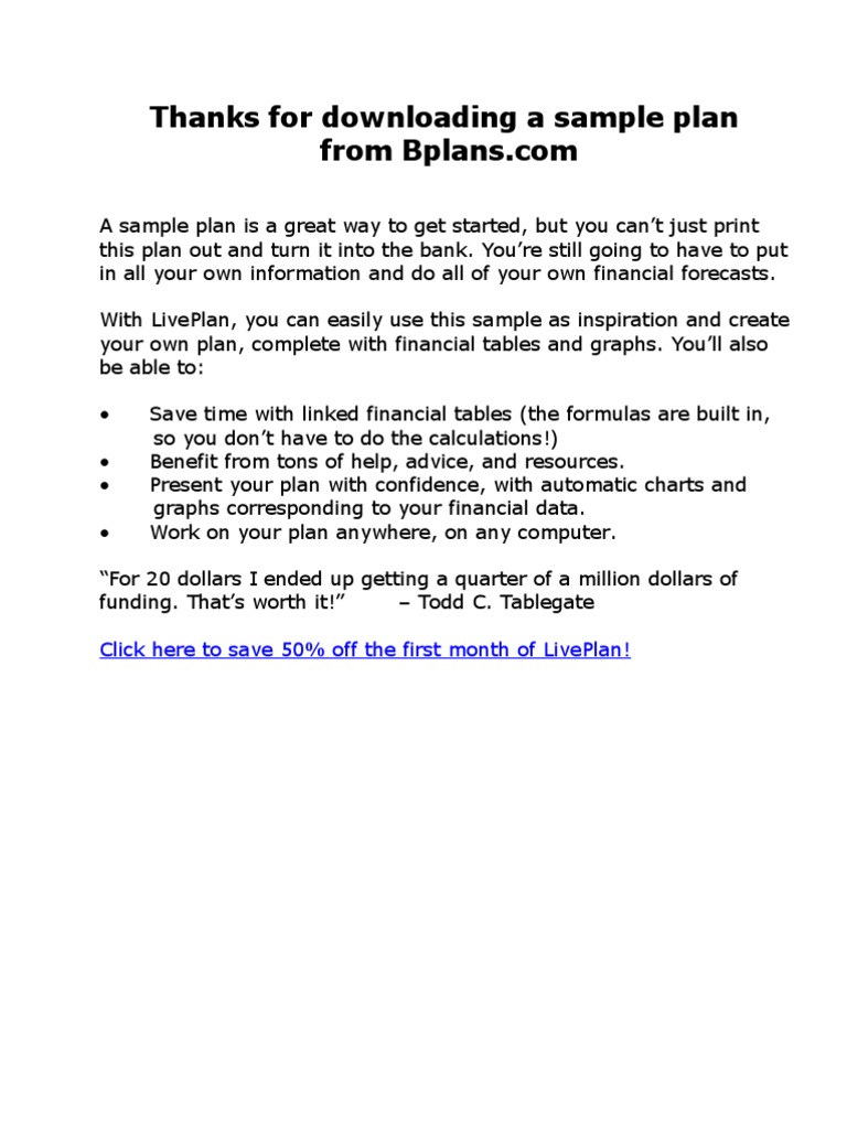 Financial Services Business Plan PDF Value Added Tax Investing