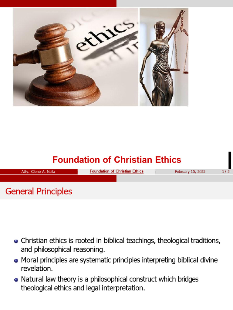 Foundations of Christian Ethics Explained | PDF | Natural Law ...