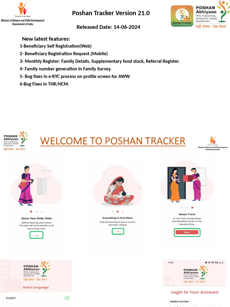 Poshan Tracker App Version 21.0 Update | PDF | Pregnancy | Body Mass Index