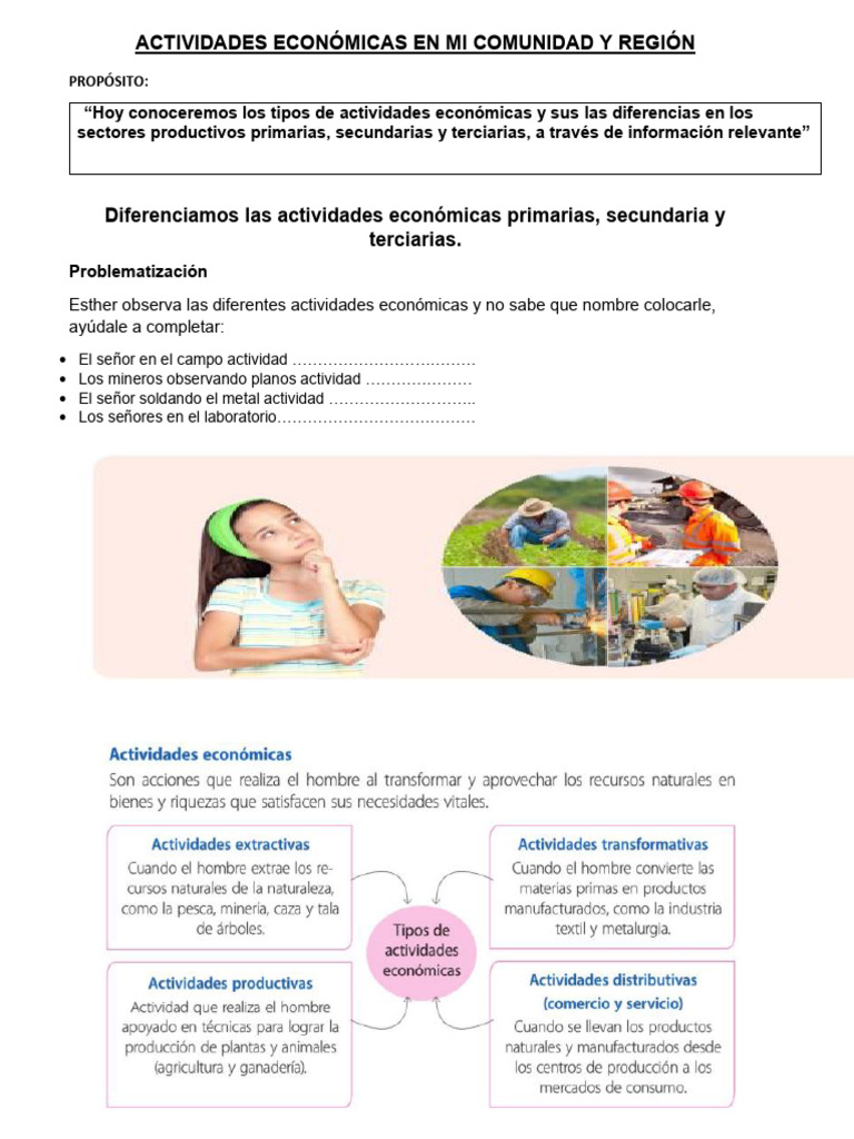 Actividades Economicas en Mi Comunidad y Region-1 | PDF | Economias