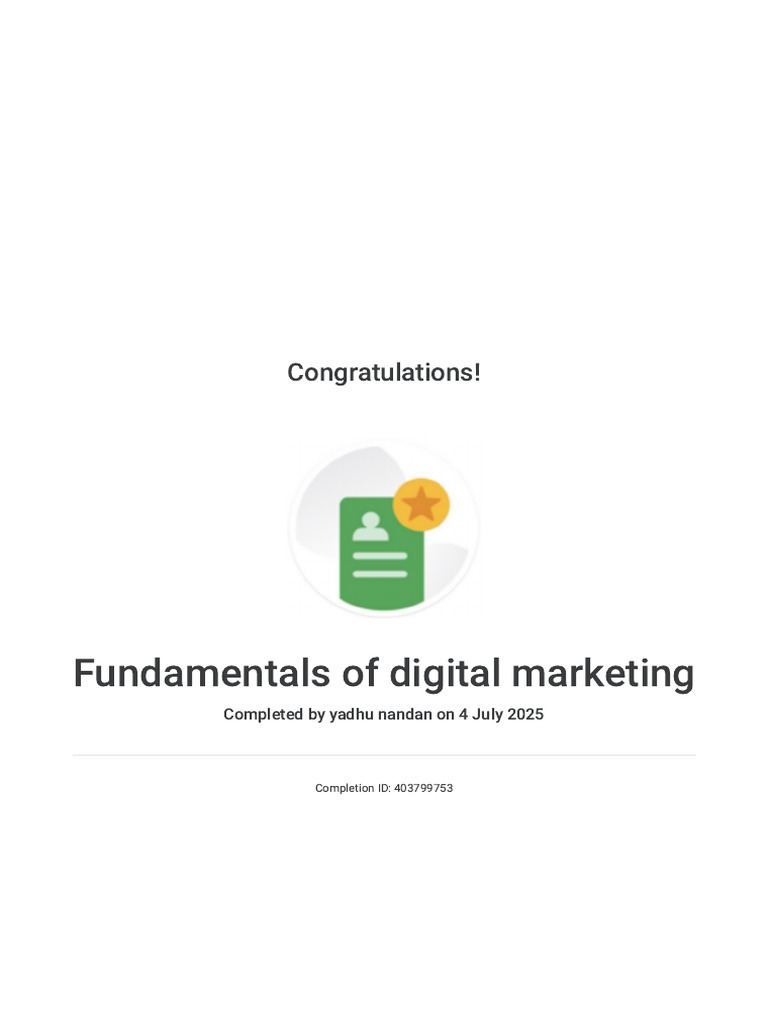 Fundamentals of Digital Marketing - Google | PDF