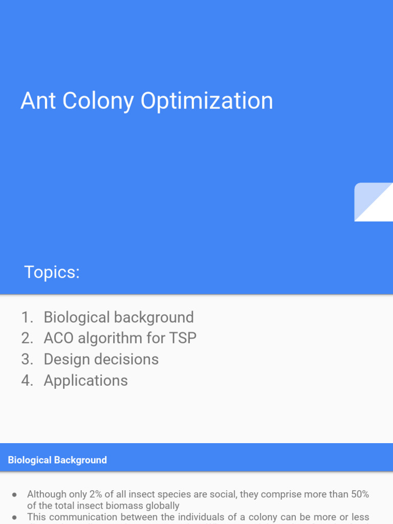 Ant Colony Optimization | PDF | Applied Mathematics | Algorithms