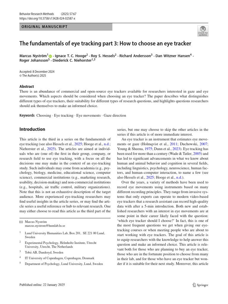 The Fundamentals of Eye Tracking Part 3 How To Choose An Eye Tracker ...