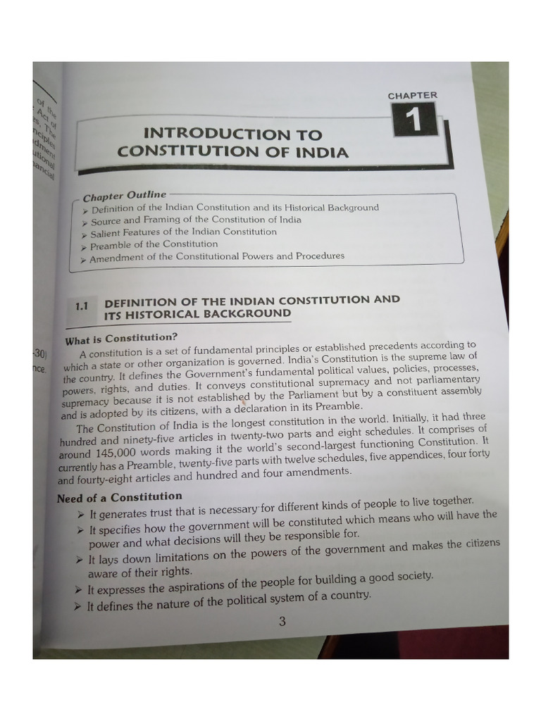 Constitution Unit 1 | PDF