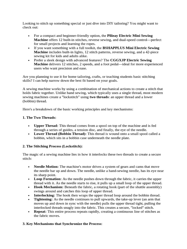 Sewing Machine | PDF | Sewing Machine | Manufactured Goods