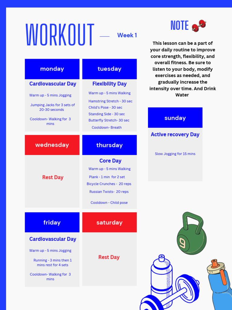 Gray and Green Minimalist Workout Weekly Schedule Planner | PDF | Foods ...