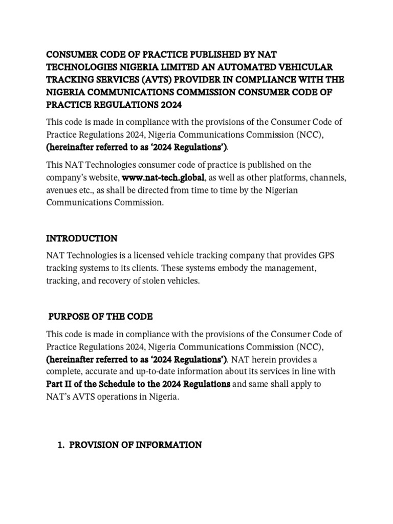 NAT Technologies Consumer Code 2024 | PDF | Invoice | Receipt