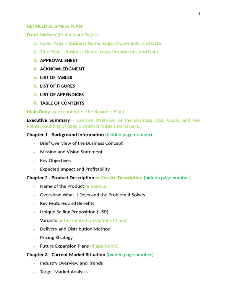 Comprehensive Business Plan Template | PDF | Inventory | Net Present Value